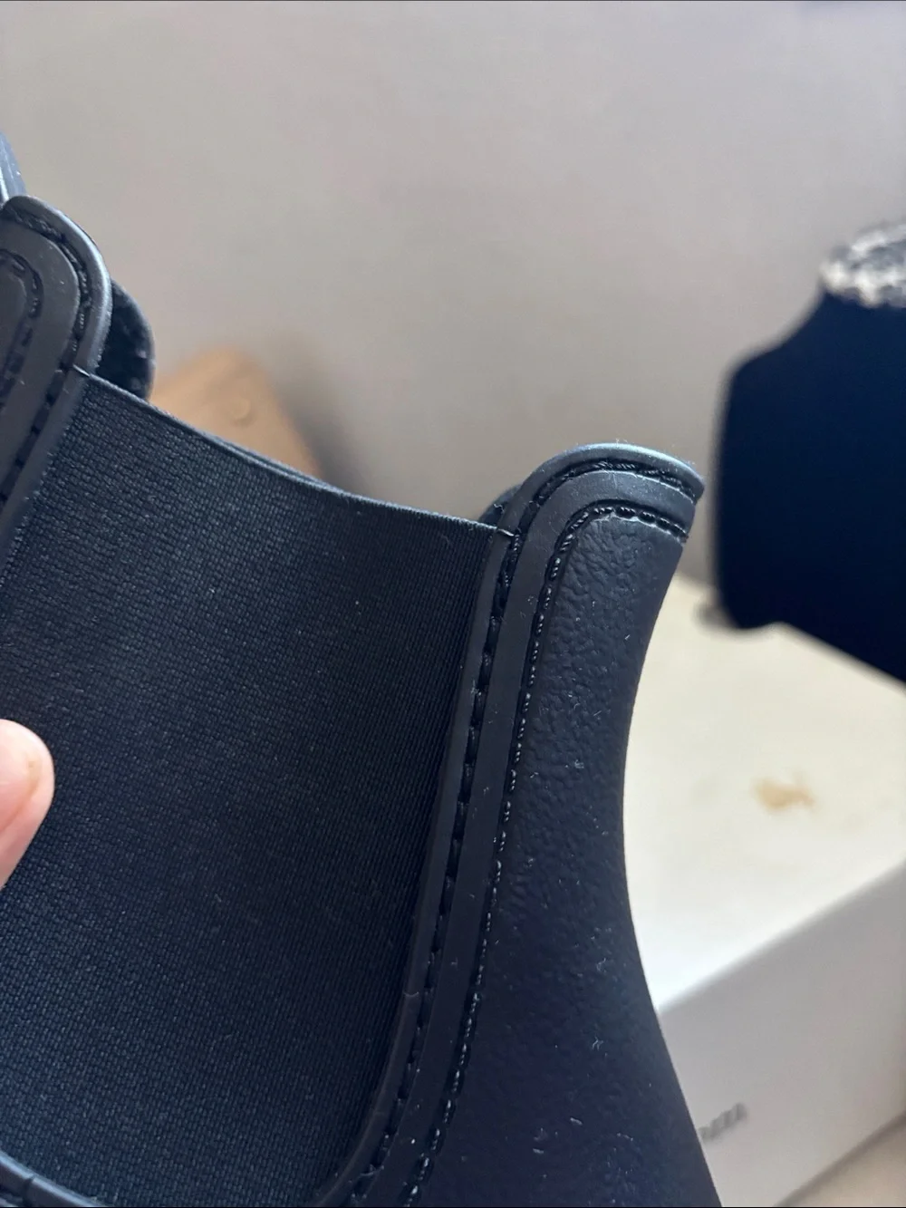 Aldo Black Chelsea Rain Ankle Boots